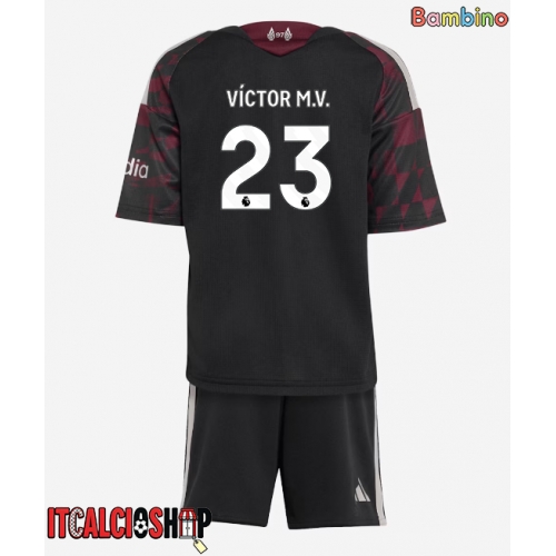 Liverpool Victor Munoz #23 Terza Maglia Bambino 2026-27 Manica Corta (+ Pantaloni corti)